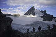 Einstieg zum Gletscher, dahinter der Gross Spannort