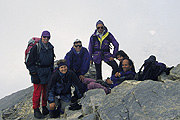Gruppenfoto, fast auf dem Gipfel
