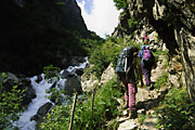 Huettenaufstieg entlang des Alpbach