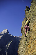 Ren� in der Kletterwand